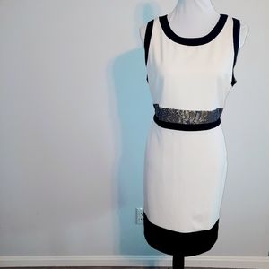 Ivory and black Dress Size 14